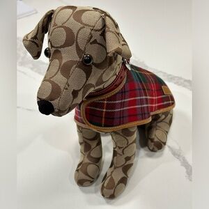 Coach Signature Rare collectible khaki stuffed dog